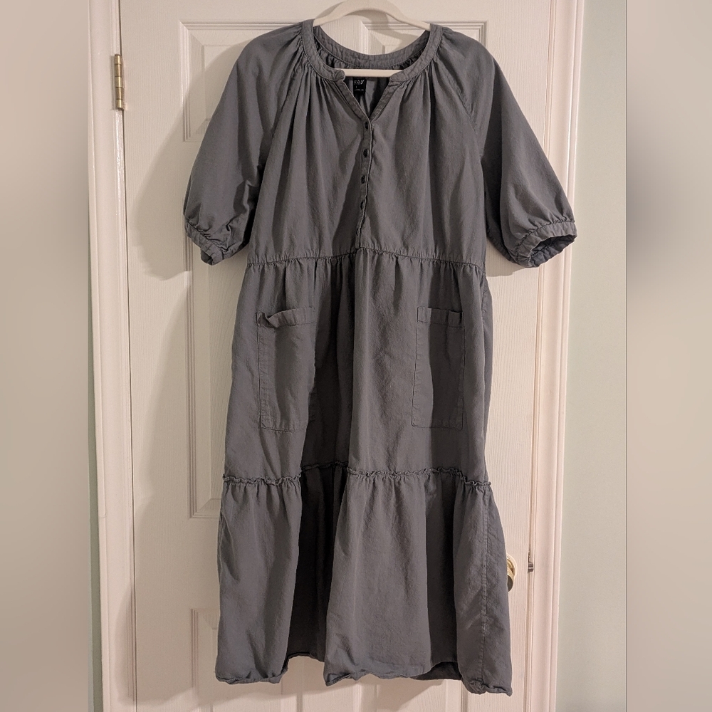 Sage Green Button-Down Millie Dress By Esby - Small